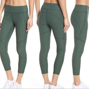 Outdoor Voices Hunter Green Warm-Up Crop Leggings